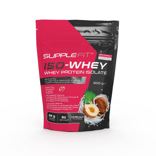 SU0119 SuppleFit Iso-Whey, Haselnussgeschmack Mit Magnesium und Präbiotika 600G